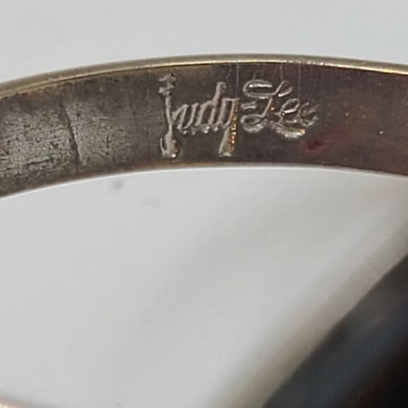 Retro 60's Judy-Lee Black Onyx Adjustable Ring - Picture 3 of 6